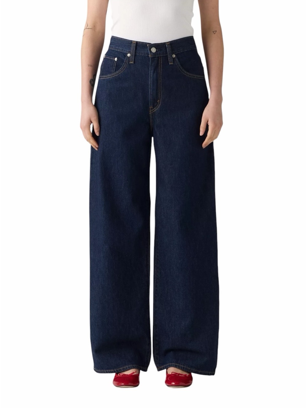 Levi’s - NWT Cinch Baggy High Rise Wide Leg Jeans Dark Wash Sz 29x31